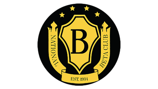 A black and gold National Beta Club logo. 