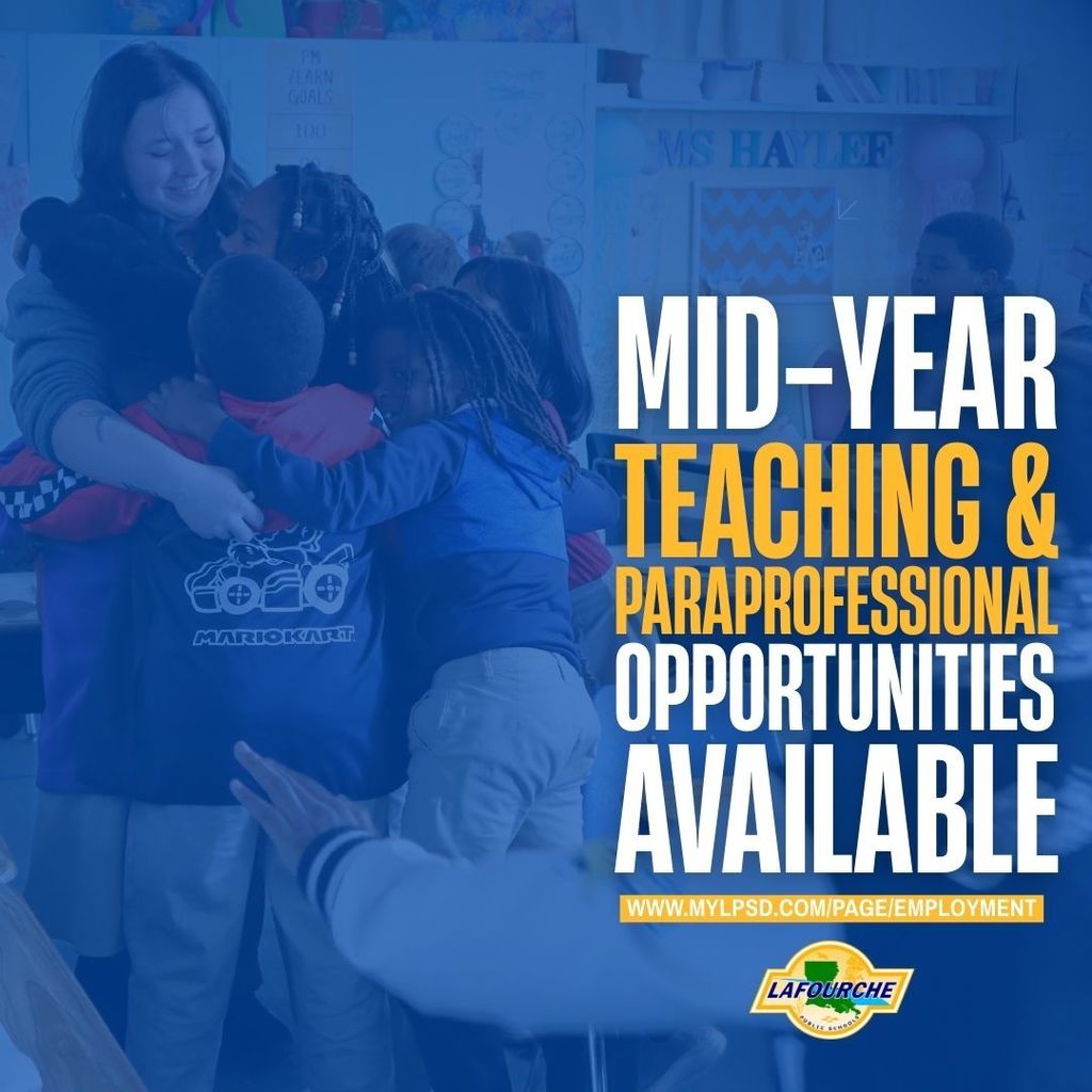 Teacher being hugged by group of elementary students.