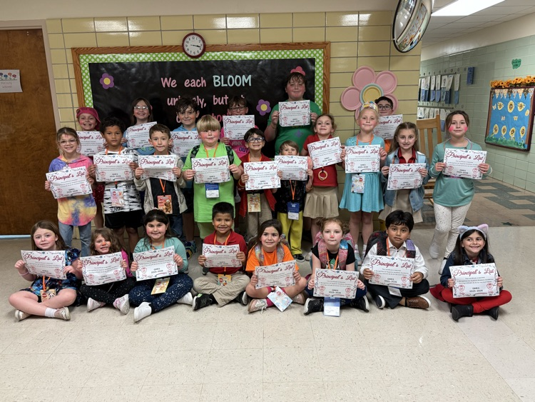 2nd 9 weeks principal list recipients  