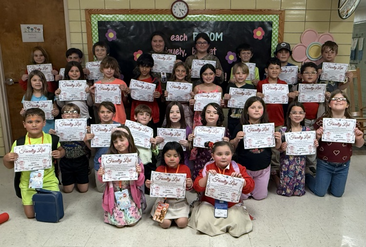 2nd 9 weeks Faculty List recipients  