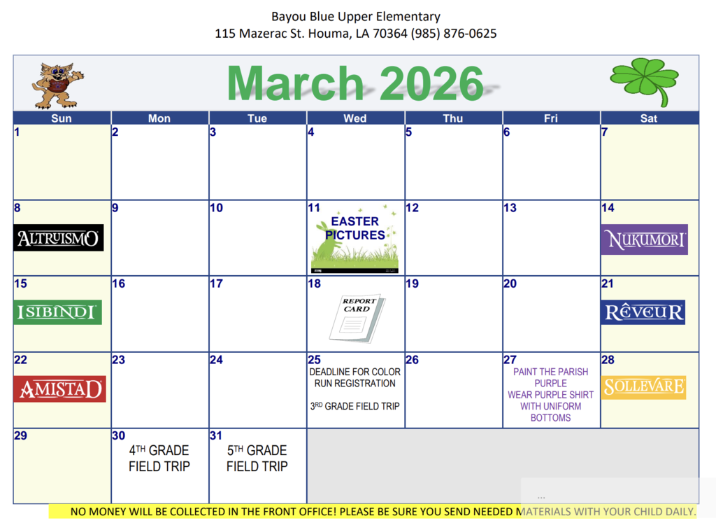 March calendar