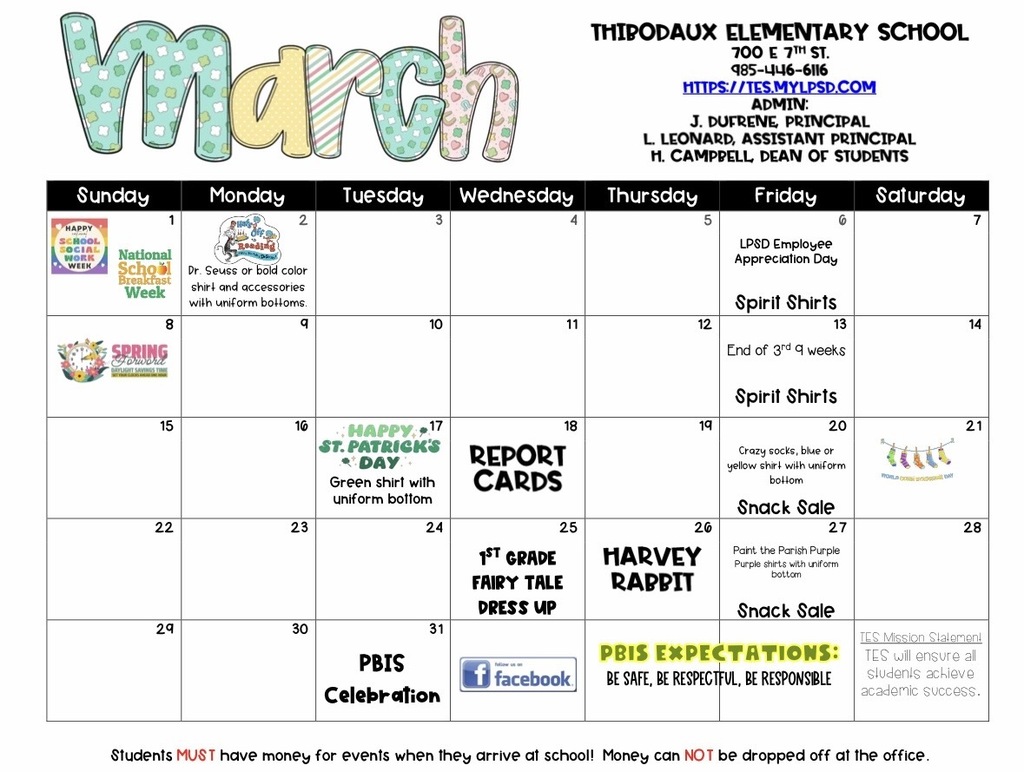 March calendar
