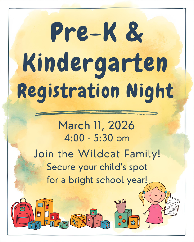 2026-2027 Pre-K and Kindergarten Registration Night at SCES March 11, 2026 4-5:30 pm