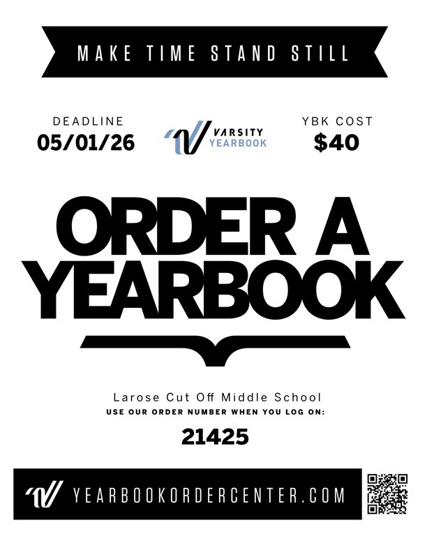 A flyer that has information about ordering a yearbook. 