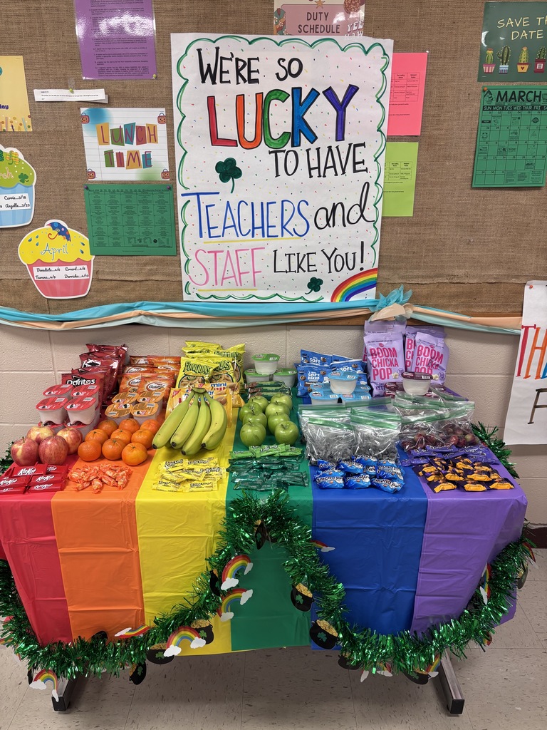 Rainbow picture of colored snacks