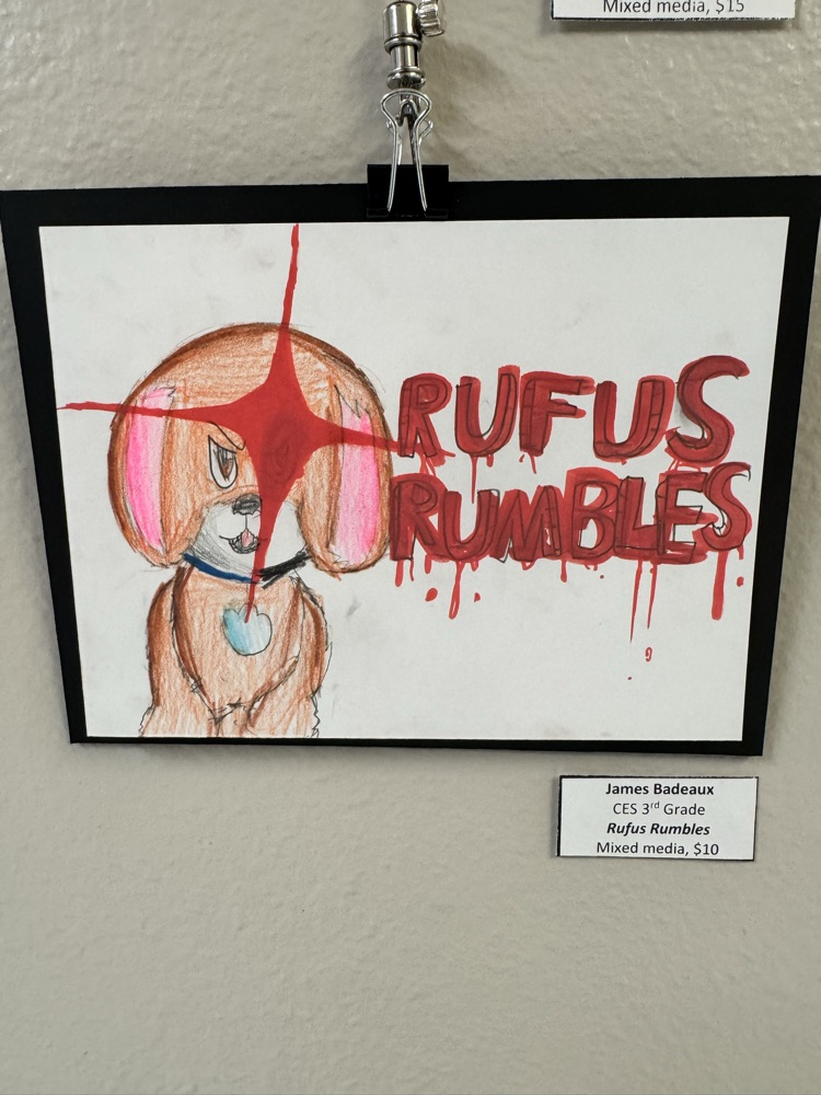 Artwork of dog named Rufus 