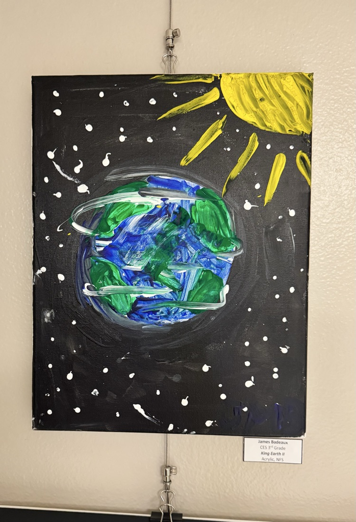 Artwork of space including earth and sun