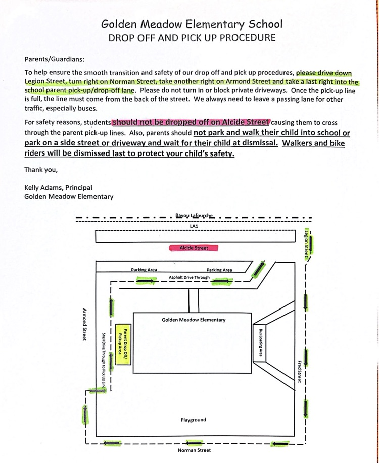 Drop Off & Pickup Procedure