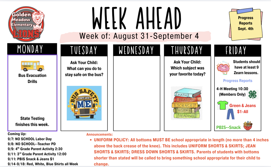 GMES Week Ahead