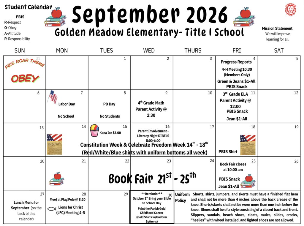September Calendar
