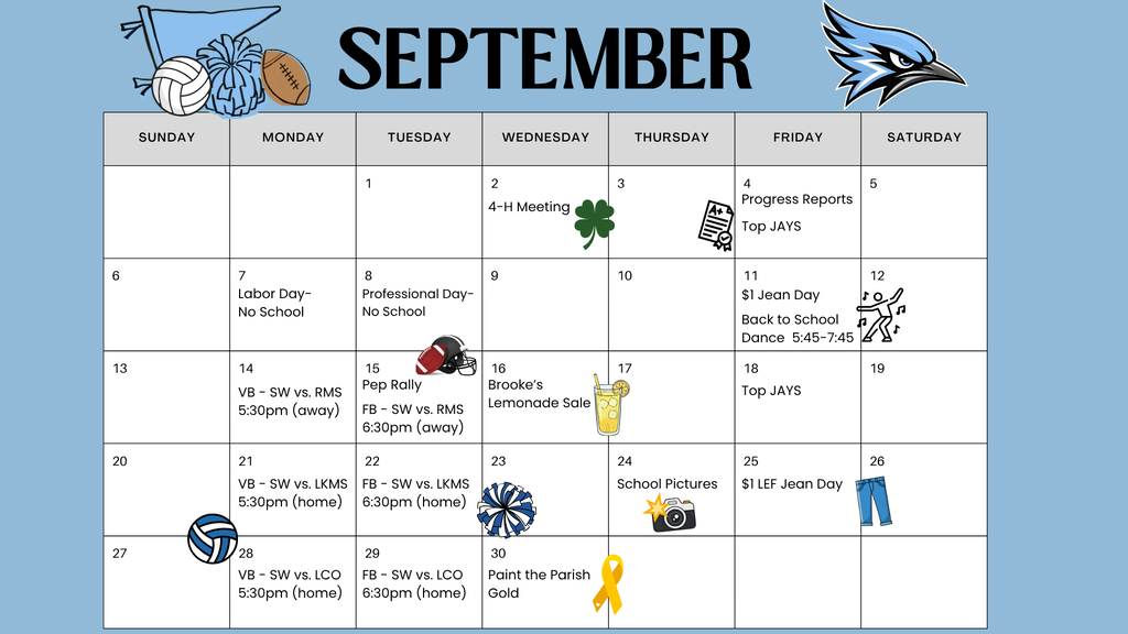 September Event Calendar