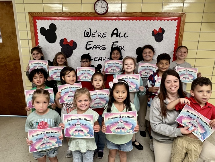 August Students of the Month