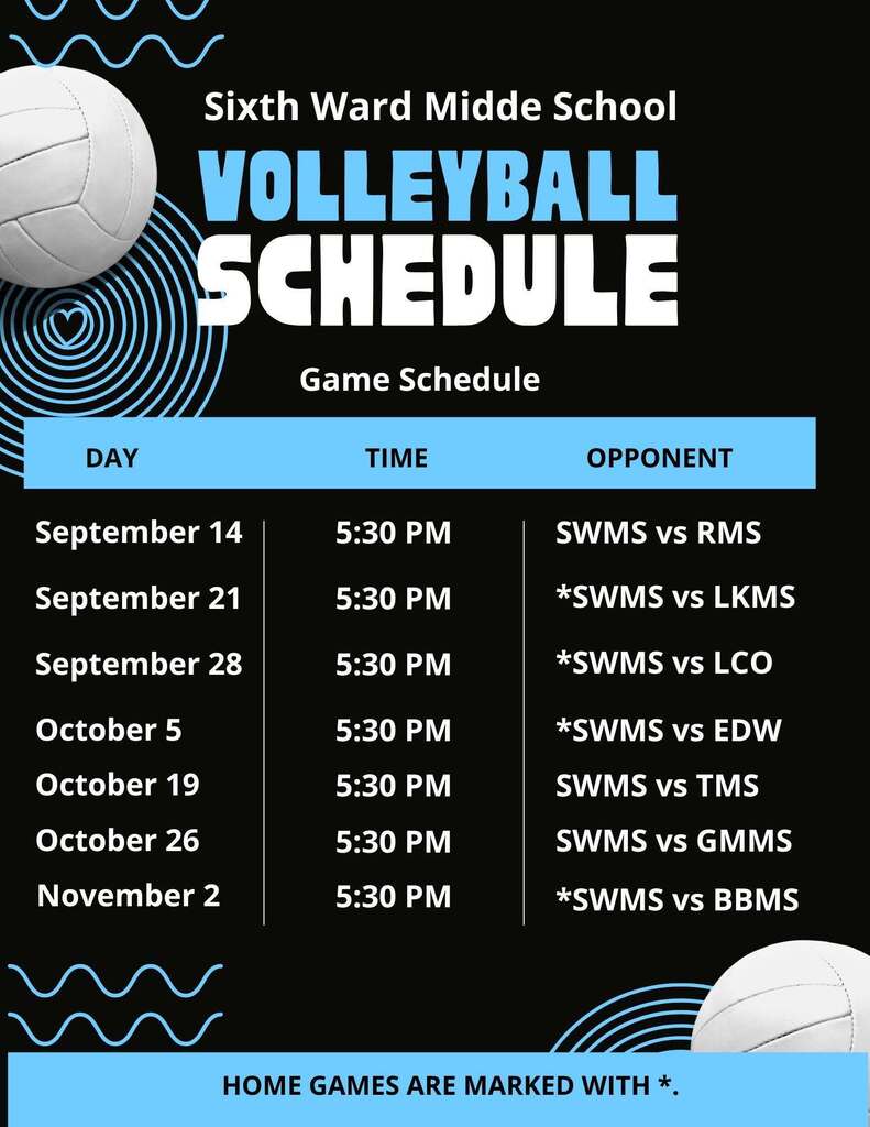 26-27 Volleyball Schedule