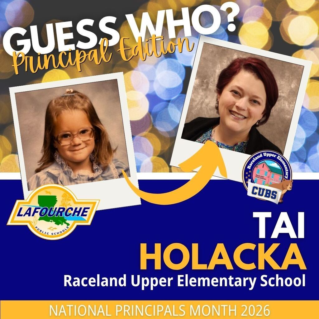 A poster with two photos of women, one smiling and one with glasses, titled "Guess Who? Principal Edition."