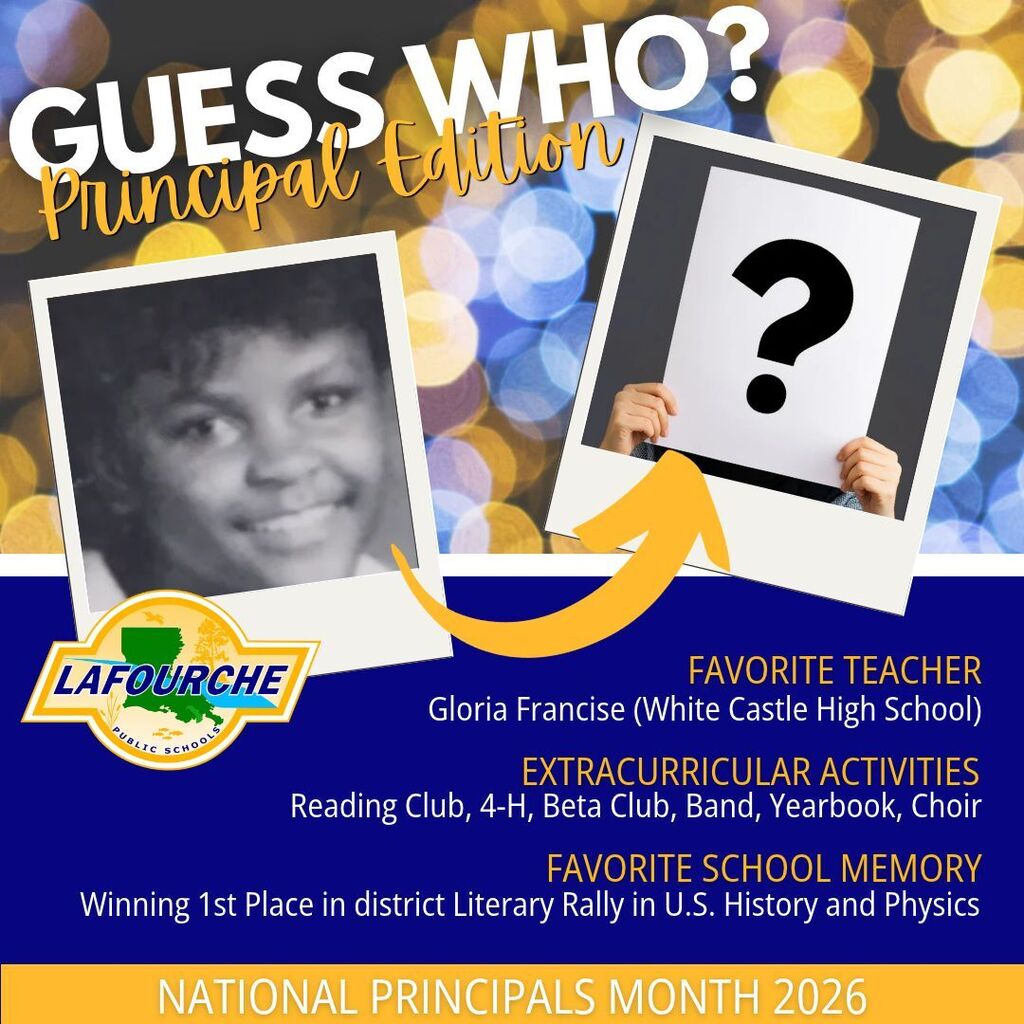 Blue and white banner with a smiling child's picture, arrow pointing to a question mark, and text.