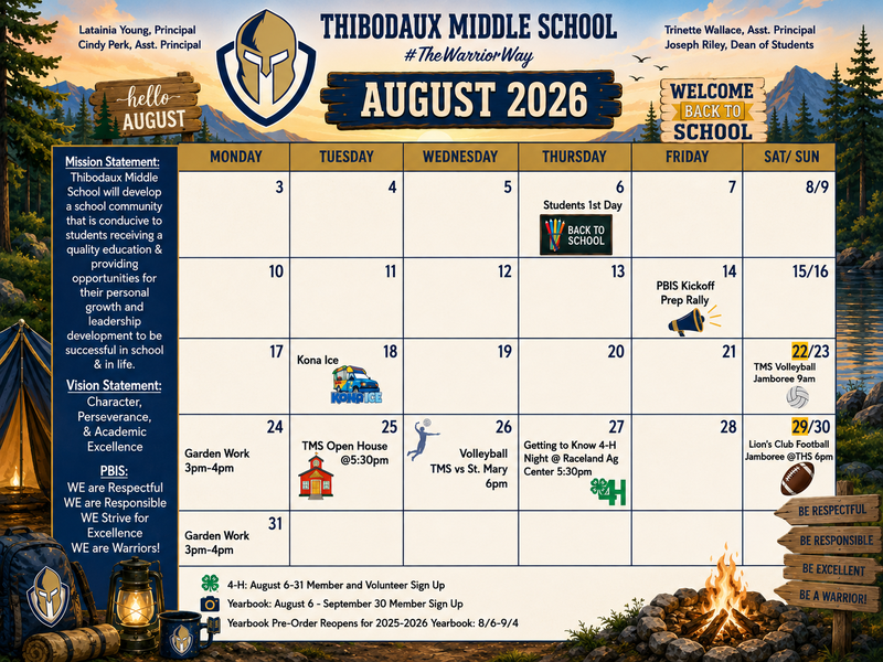 August Calendar