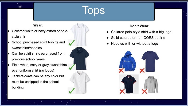 Student Dress Code for Tops