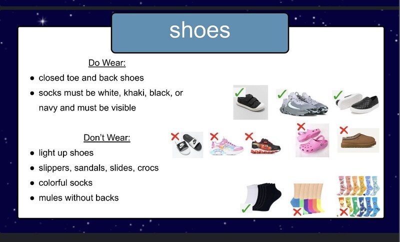 Student Dress Code Shoes and Socks
