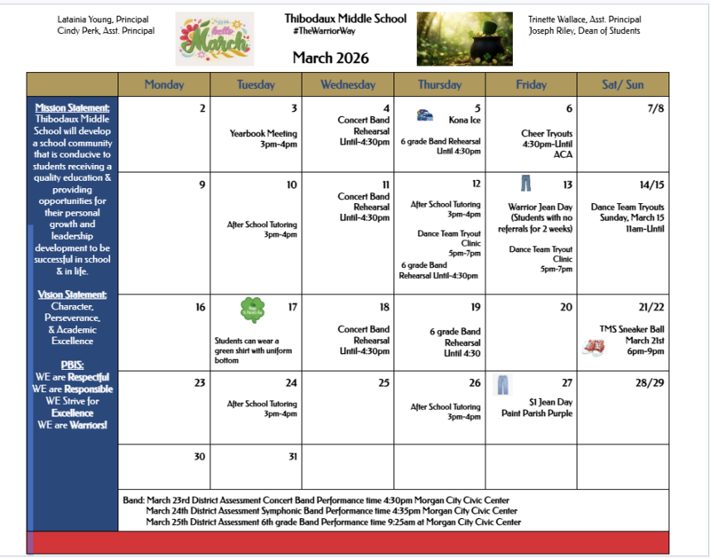 March Calendar