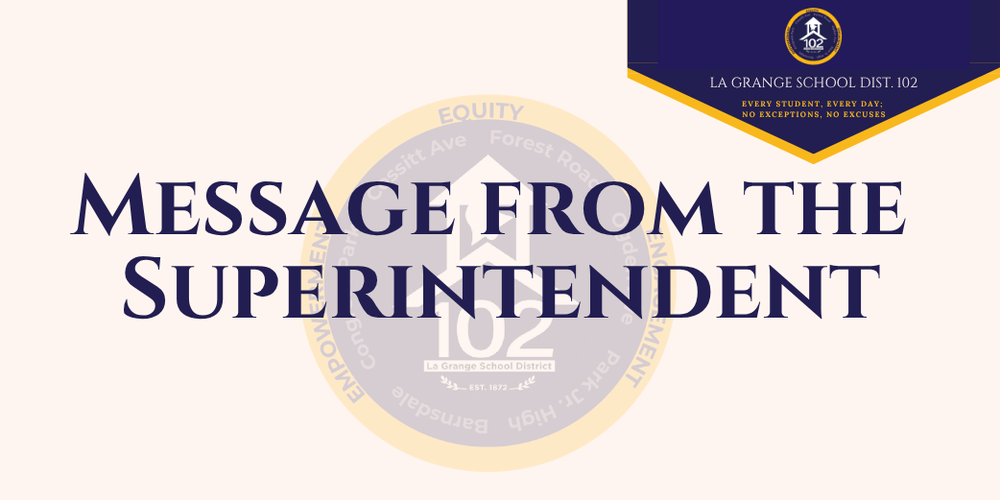 message from the superintendent