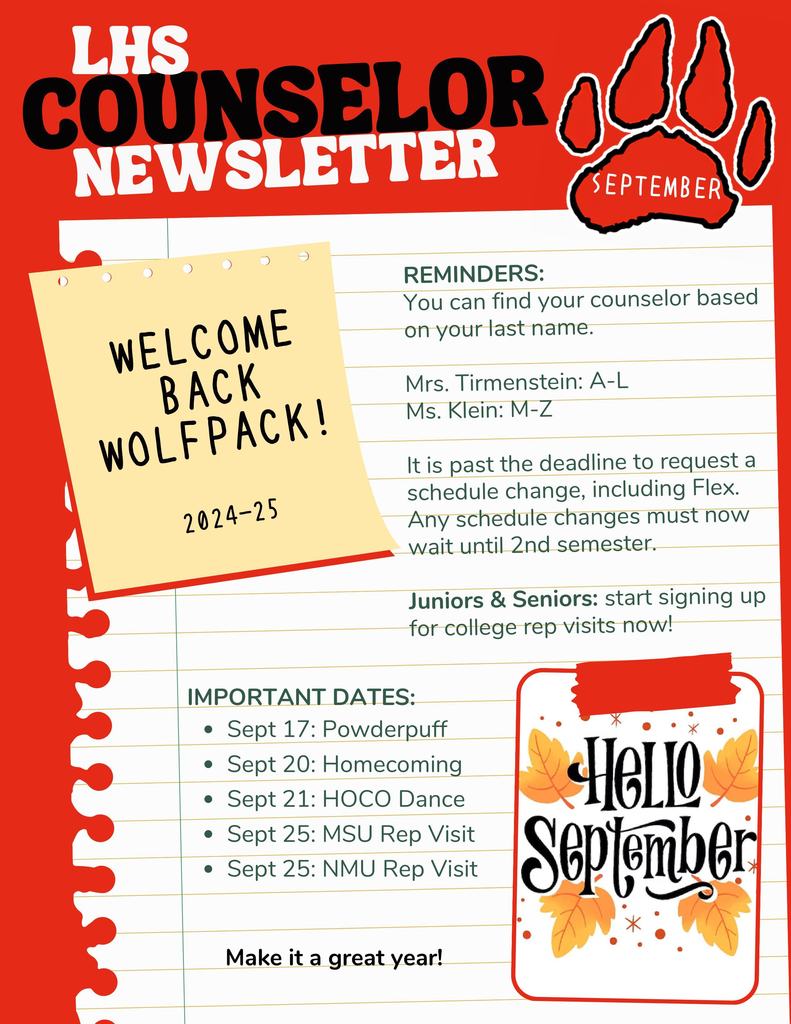Counselor Newsletter Sept. 6