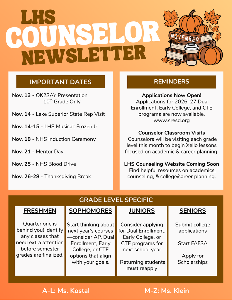 November Counselor Newsletter