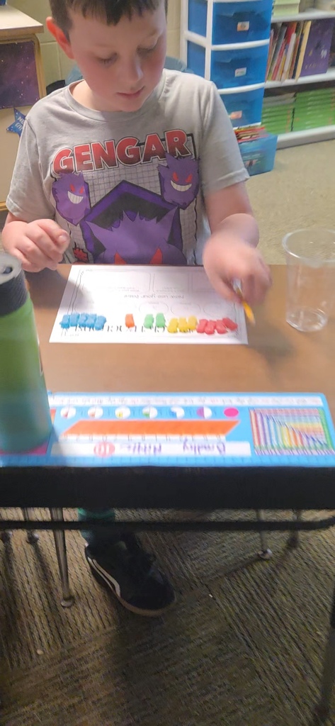 Ms. Starr's class reviewed fractions with like denominators using Sour Patch Kids! They first identified the denominator, then each color's numerator, then which fraction was the greatest and the least, and finally; they ordered the fractions from least to greatest. Of course they got to enjoy the candy at the end ❤️🧡💙💚💛