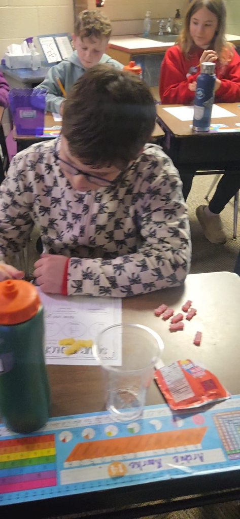 Ms. Starr's class reviewed fractions with like denominators using Sour Patch Kids! They first identified the denominator, then each color's numerator, then which fraction was the greatest and the least, and finally; they ordered the fractions from least to greatest. Of course they got to enjoy the candy at the end ❤️🧡💙💚💛