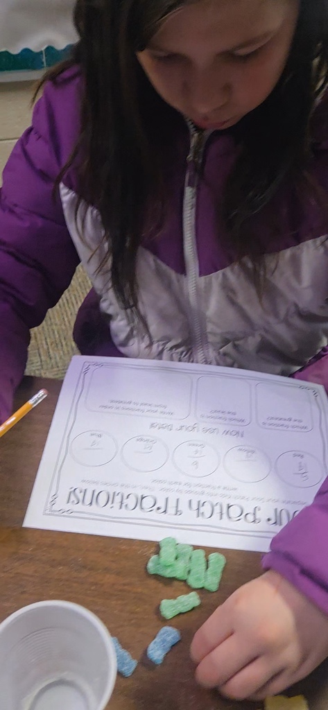 Ms. Starr's class reviewed fractions with like denominators using Sour Patch Kids! They first identified the denominator, then each color's numerator, then which fraction was the greatest and the least, and finally; they ordered the fractions from least to greatest. Of course they got to enjoy the candy at the end ❤️🧡💙💚💛