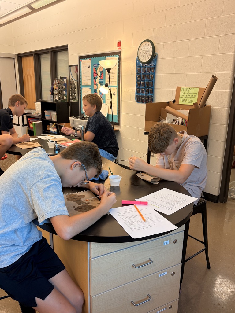 Students working at a lab in a science classroom.
