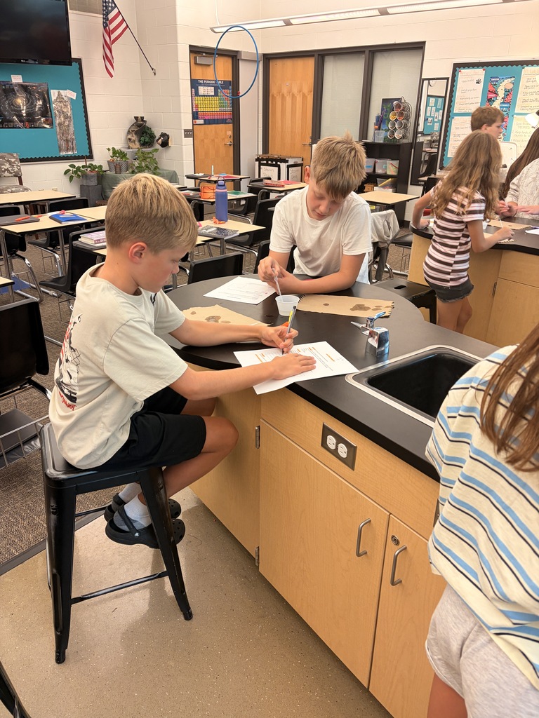 Students working at a lab in a science classroom.