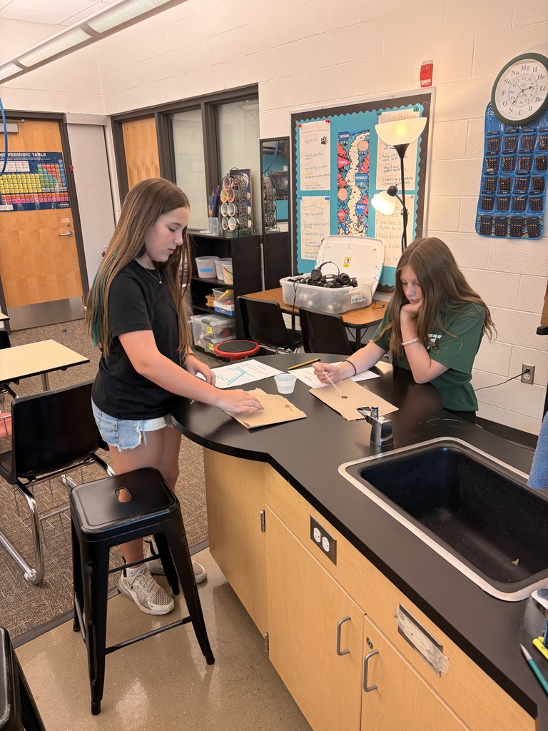 Students working at a lab in a science classroom.