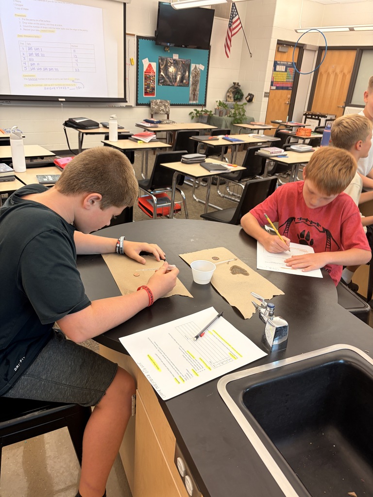 Students working at a lab in a science classroom.