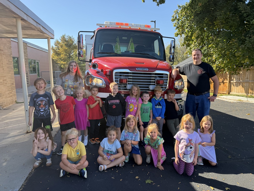 The fire department visited the students at the ECEC.