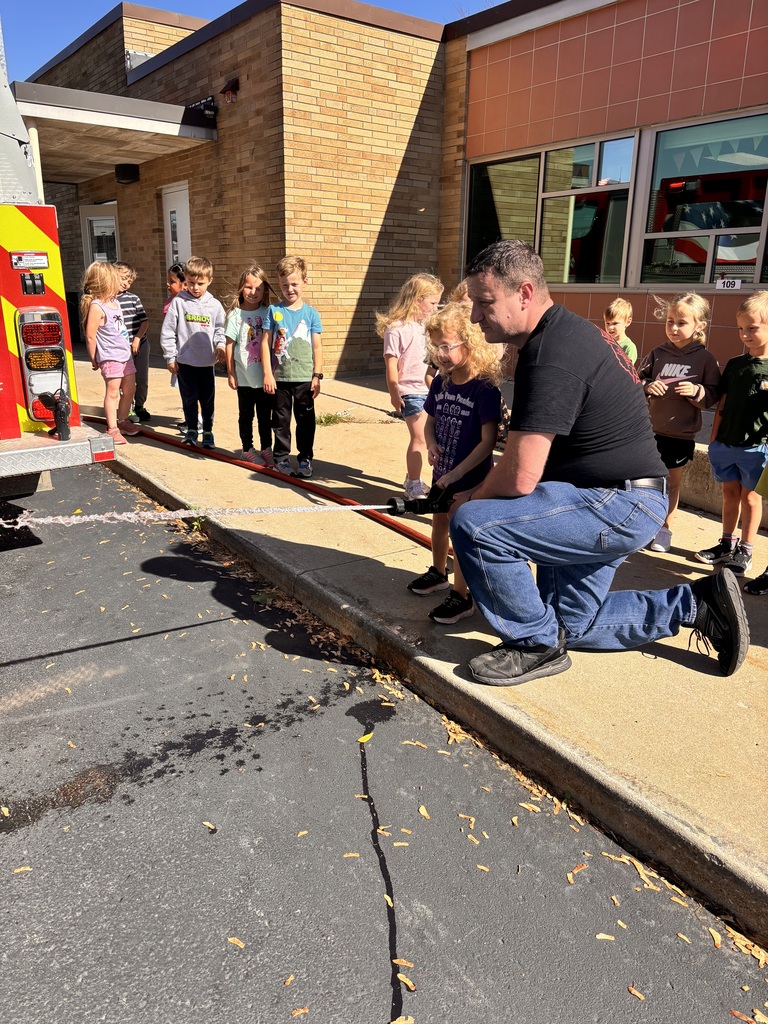 The fire department visited the students at the ECEC.