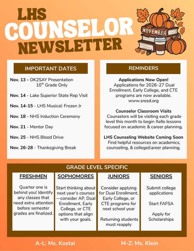 November Counselor Newsletter