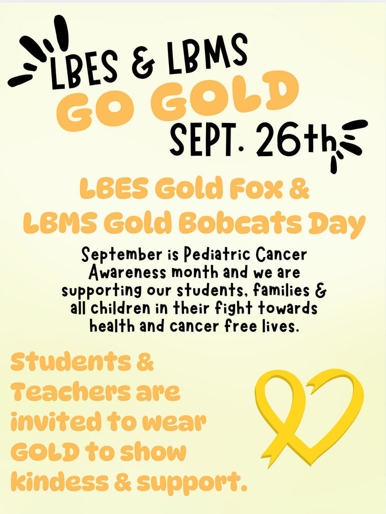 wear gold Friday for pediatric cancer flyer