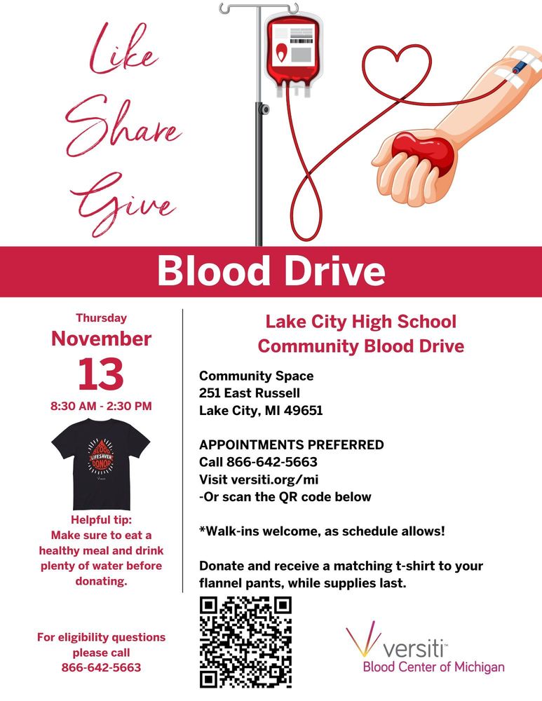 Blood Drive on 11/13