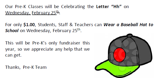 PreK Hat Day