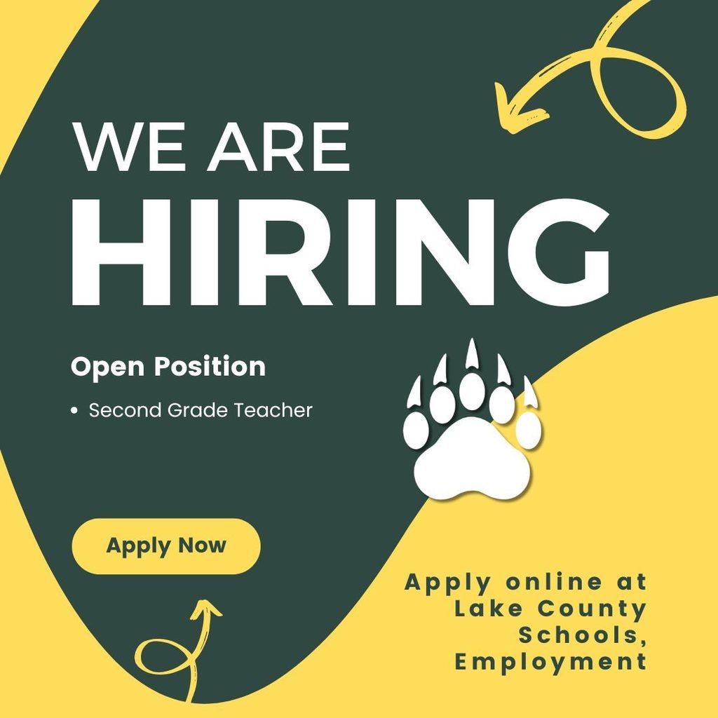 We are hiring a second grade teacher.