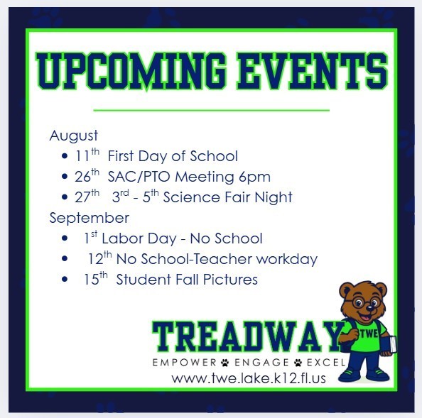 Aug-Sept upcoming events