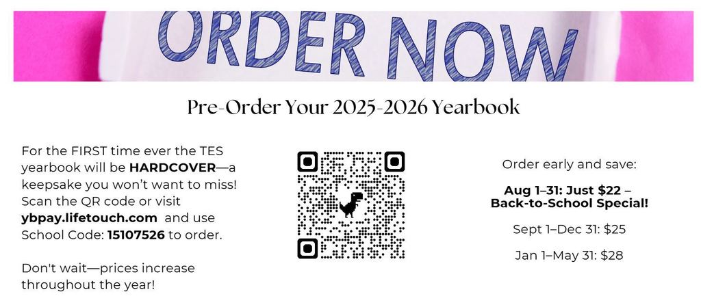 Yearbook Pre-Order Information