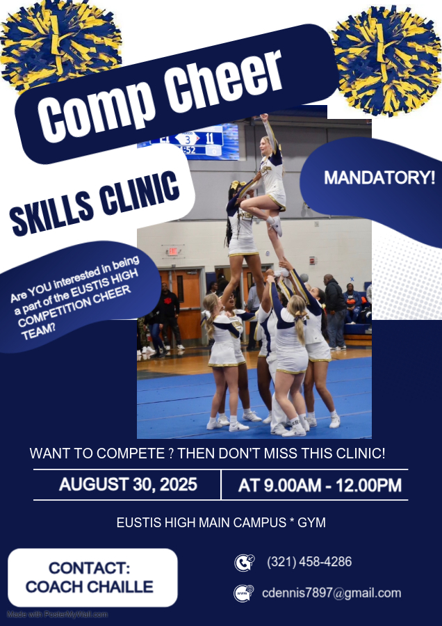 Competition Cheer Skills Clinic - August 30,2025 9am-12pm Main Campus Gym