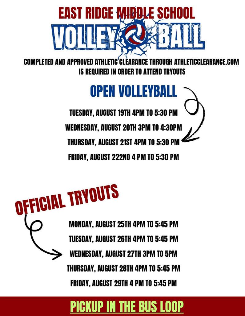Volleyball Tryout Information