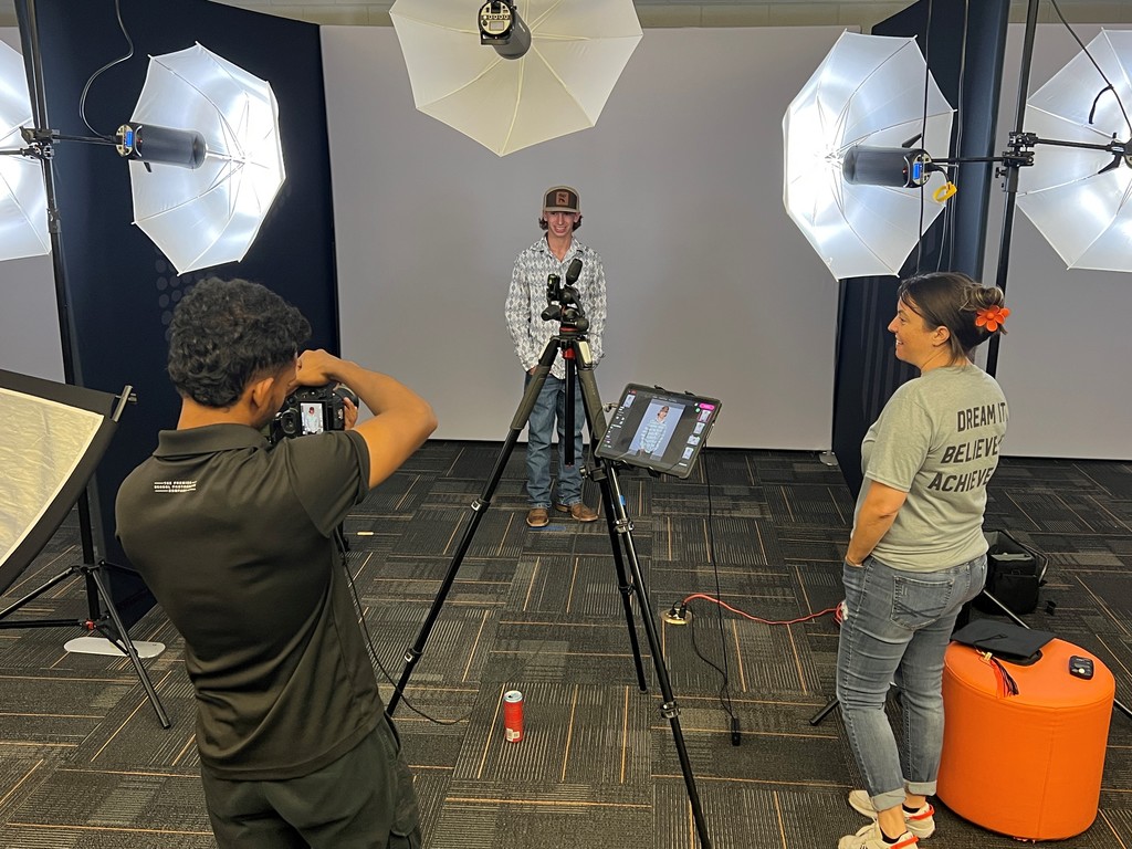 Posing for a casual shot at Senior Picture Day.