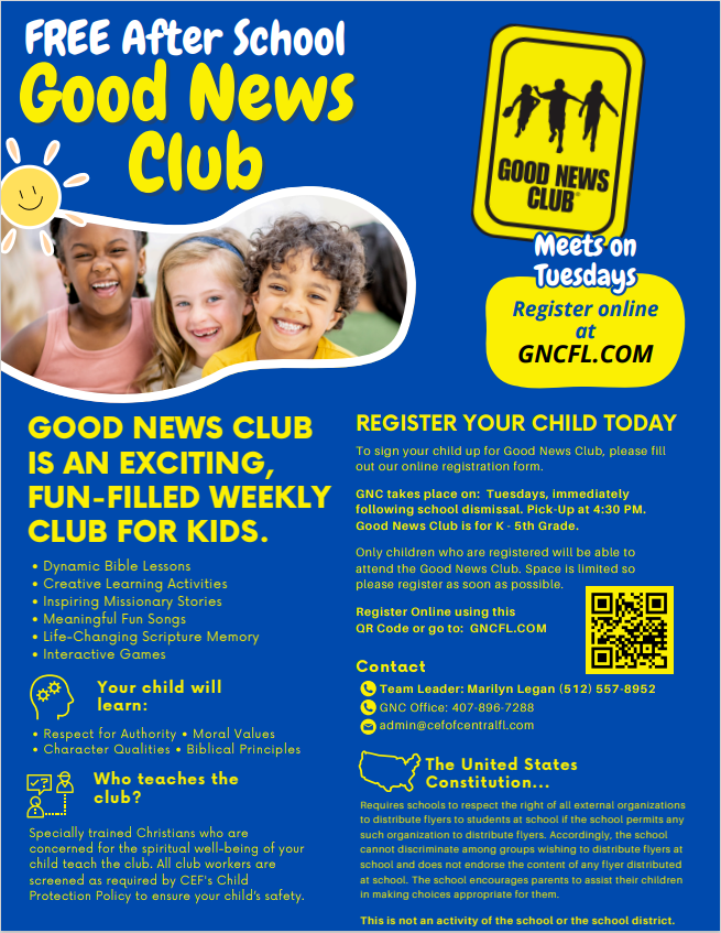 Good News Club- Registration