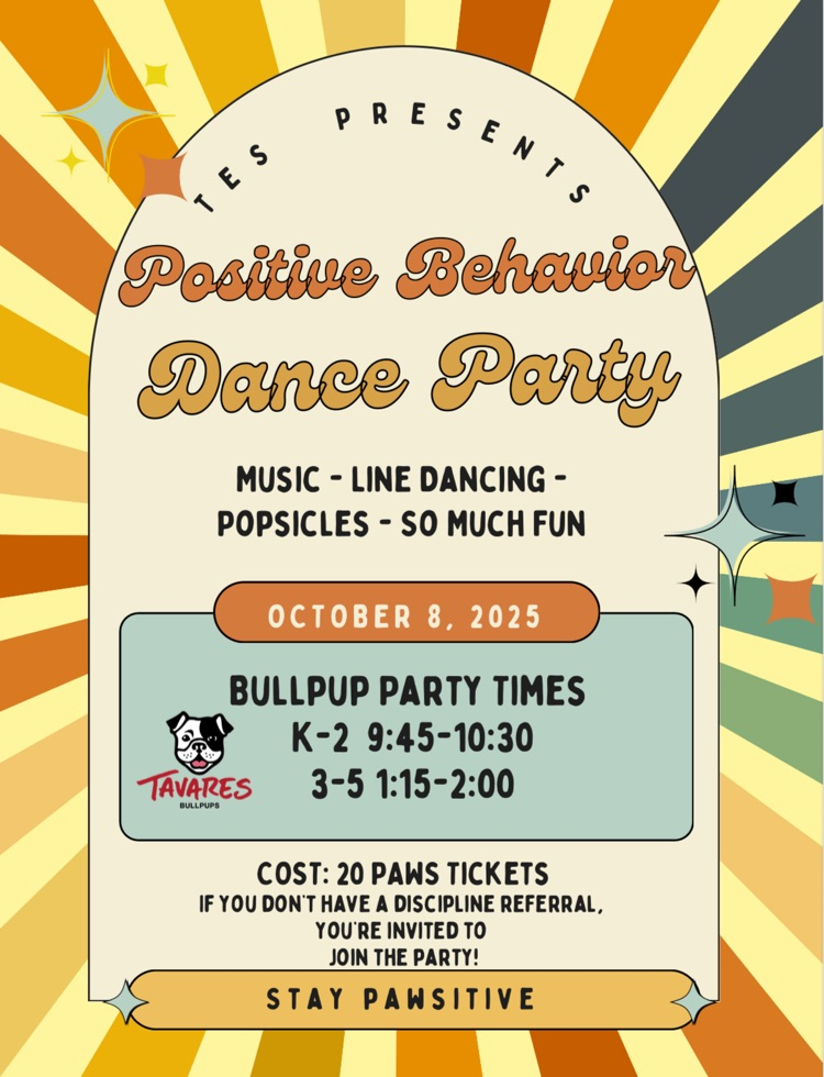 PBIS Dance Party information.