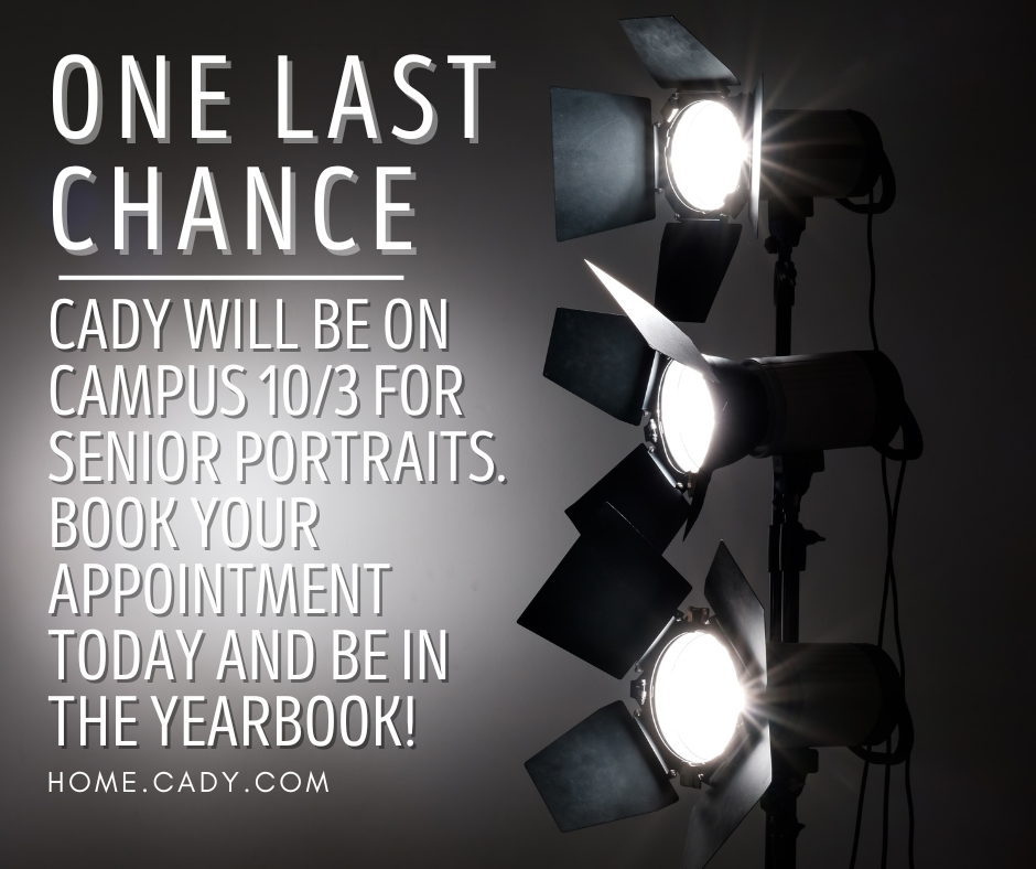 Senior Portrait Last Chance 10/3/25