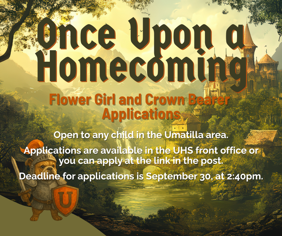 Applications for UHS Homecoming Flower Girl and Crown Bearer are now avaiable.