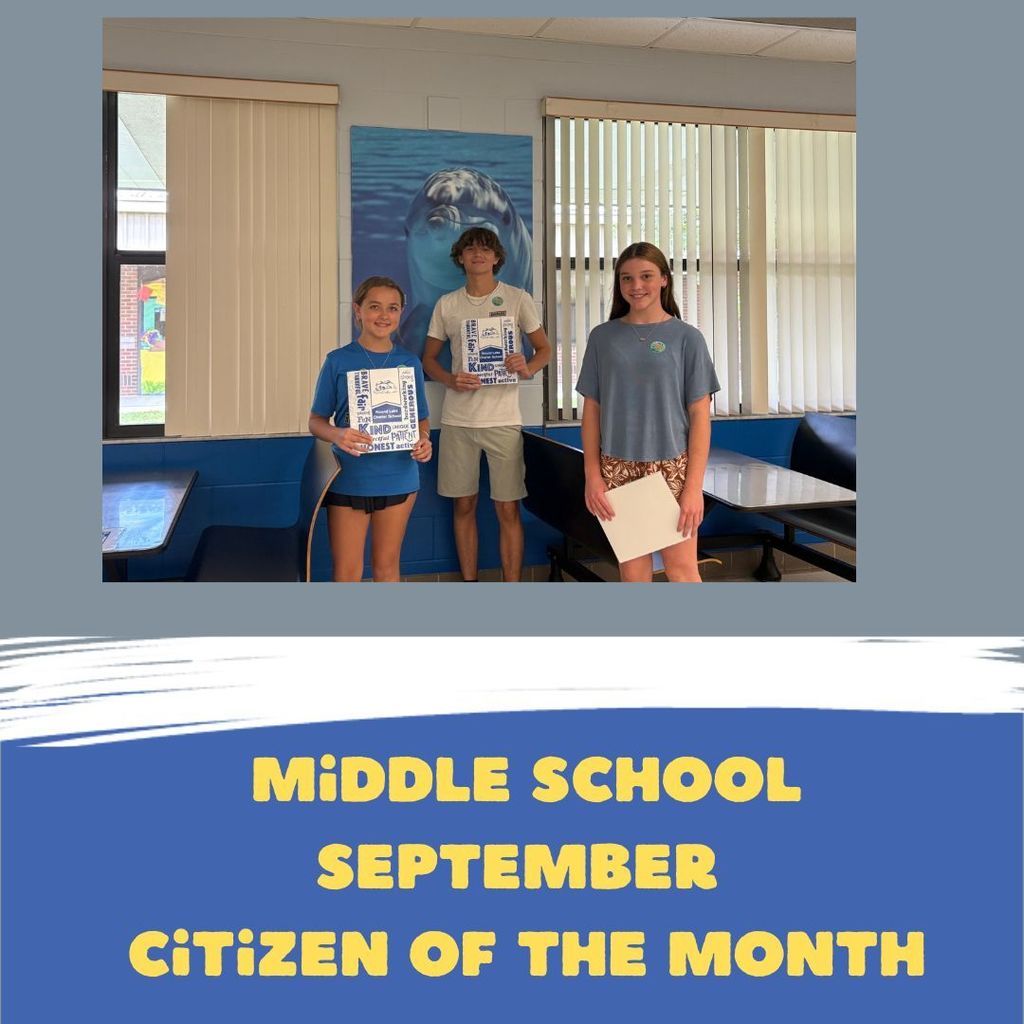 September Terrific Kids and Middle School Citizen of the Months 